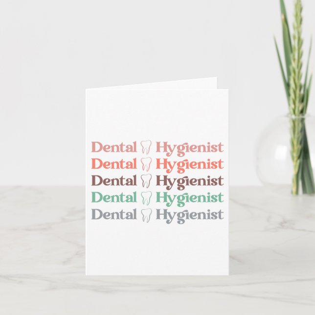 Dental Hygienist | RDH Dentist Dental gifts Card (Front)