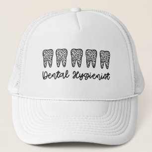 Dental Hygienist RDH Dentist leopard teeth gifts Trucker Hat