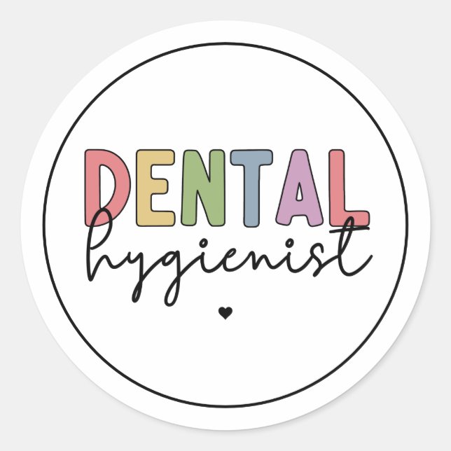 Dental Hygienist RDH Registered Dental Hygienist Classic Round Sticker (Front)