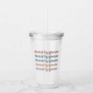 Dental Hygienist Retro RDH Dentist Dental gifts Acrylic Tumbler