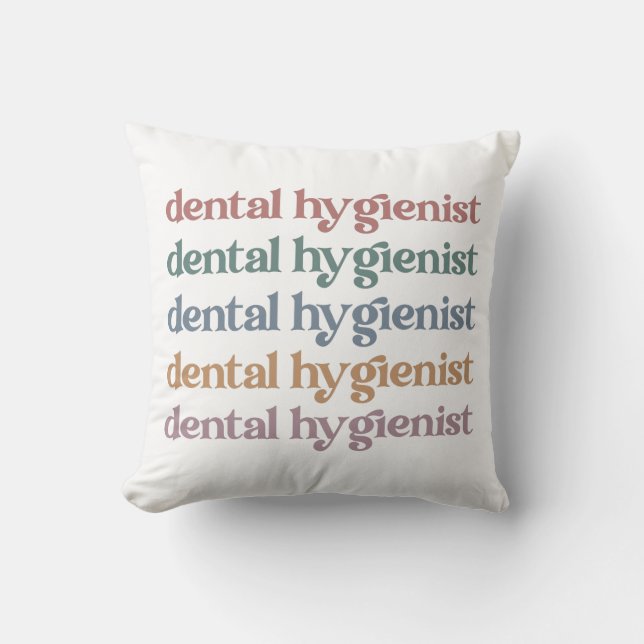 Dental Hygienist Retro | RDH Dentist Dental gifts Cushion (Front)