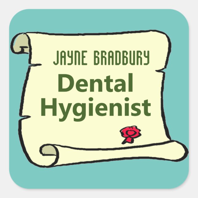 Dental Hygienist Square Sticker (Front)