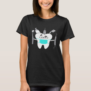 Dental Hygienists Dentist Tools Cute Tooth Graphic T-Shirt