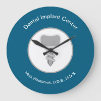 Dental Implants Theme Waiting Room Wall Clocks