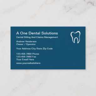 Dental Medical Billing Claims Business Card