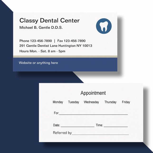 Dental Office Appointment Cards (Creator Uploaded)