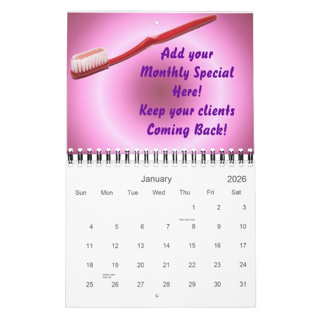 Dental Office Calendars Customers Gift (Jan 2026)