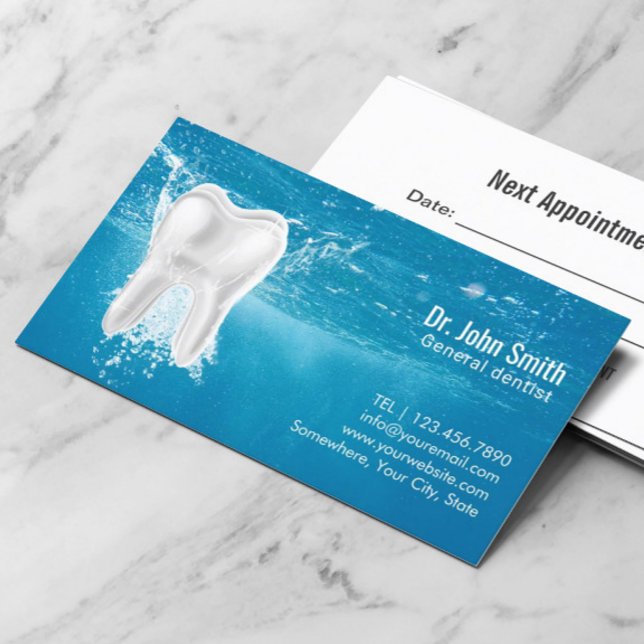 Dental Office Clean Teeth Dentist Appointment Card (Creator Uploaded)