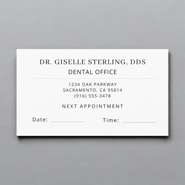 Dental Office Dentist Office Appointment Card (Creator Uploaded)