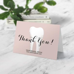 Dental Office Dentist Tooth Blush Pink Thank You