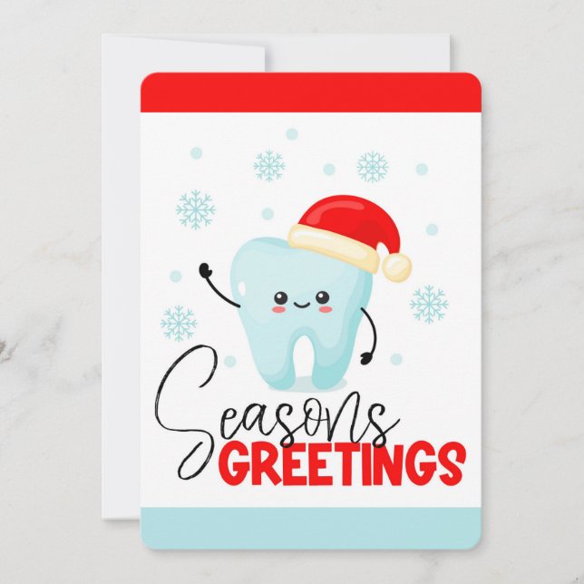 Dental Office Flat Holiday Card (Front)