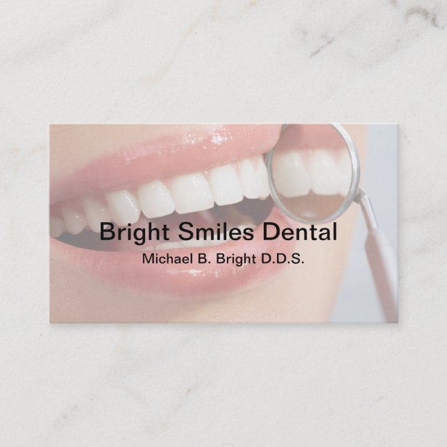 Dental Office Nice Smile Business Card (Front)