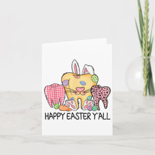 Dental Oral Hygienist Rdh Happy Easter Yall Dental Card