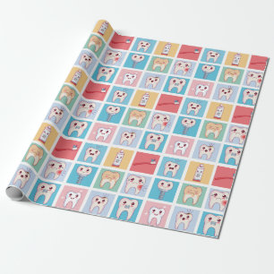 Dental Pattern Wrapping Paper