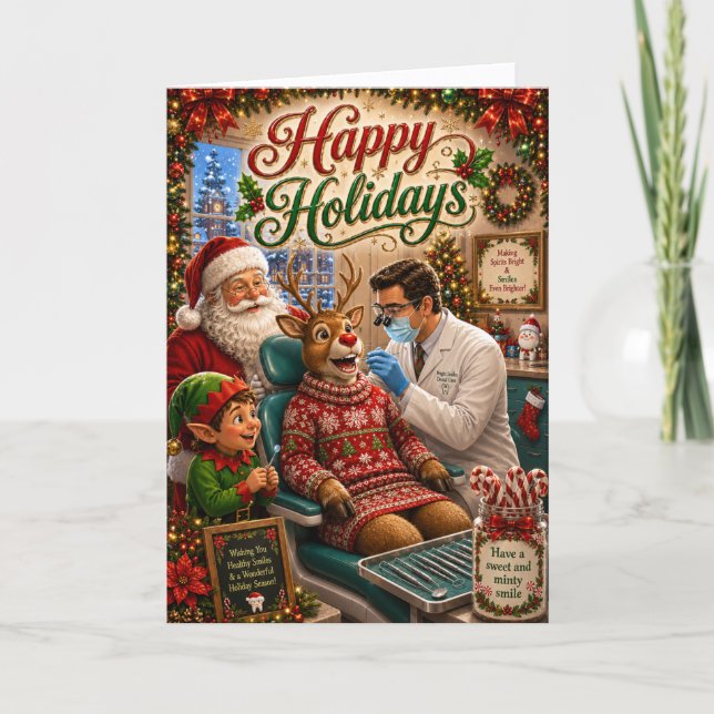 Dental Practice Client Appreciation Holiday Card (Front)