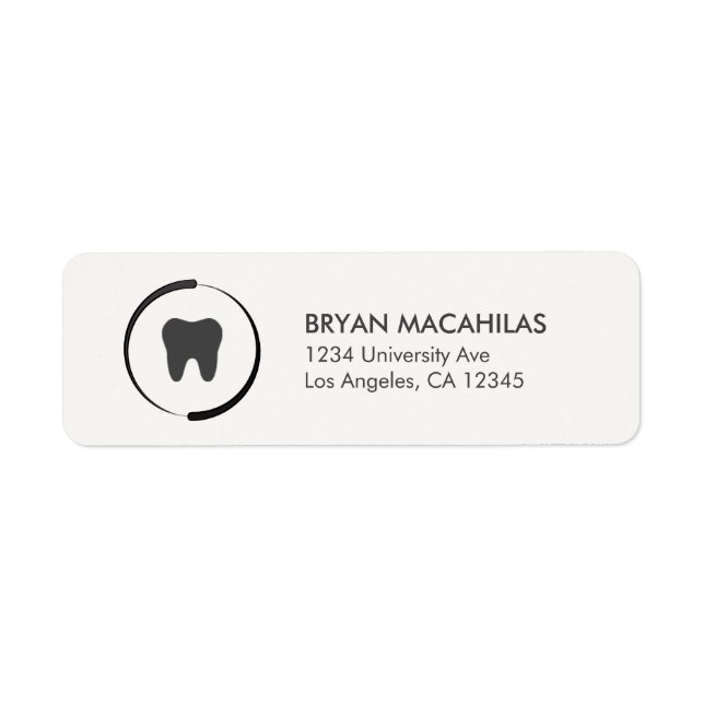 Dental Return Address Label (Front)