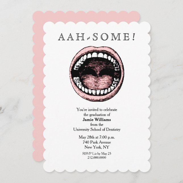 Dental School Graduation Invitation (Front/Back)