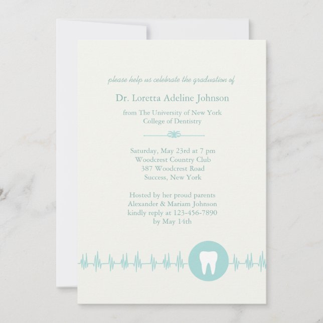 Dental School Graduation Invitation (Front)