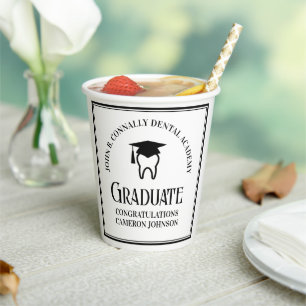 Dental School Graduation Party Personalized Paper Cups