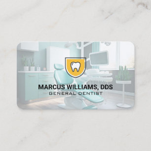 Dental Shield Icon   Dentist Office   Health Care Business Card