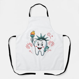 Dental Squad 4th Of July Dentist Funny American   Apron