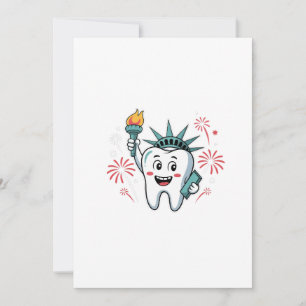 Dental Squad 4th Of July Dentist Funny American   Invitation
