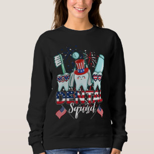 Dental Squad 4th Of July Teeth Crew Independence Sweatshirt