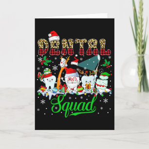 Dental Squad Christmas Santa Reindeer Elf Dental T Card
