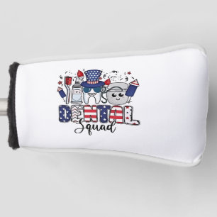 Dental Squad Cute Dentist Hygienist 4th of July Golf Head Cover