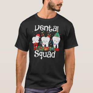 Dental Squad Cute Tooth Christmas Teeth In Mask De T-Shirt