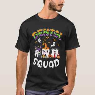 Dental Squad Funny Teeth Dentist Halloween Costume T-Shirt
