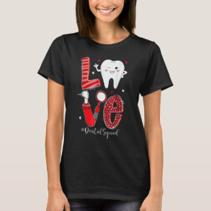Dental Squad Leopard Tooth Love Dentist Hygienist T-Shirt