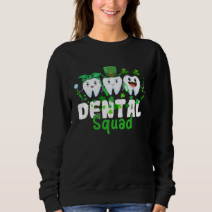 Dental Squad LoveTeeth Toothbrush Shamrock St Patr Sweatshirt
