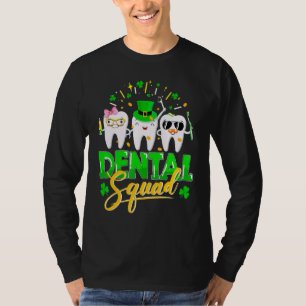 Dental Squad Tooth Leprechaun Hat Shamrock St Patr T-Shirt