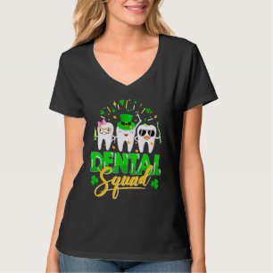 Dental Squad Tooth Leprechaun Hat Shamrock St Patr T-Shirt