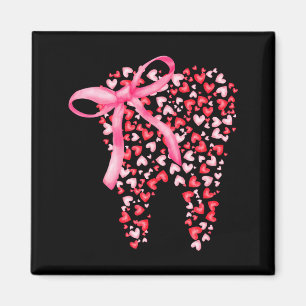 Dental Squad Valentines Cute Heart Teeth Dental Hy Magnet
