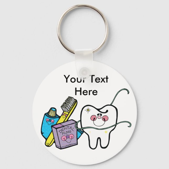 Dental Stuff for Dentist Day March 6th Key Ring (Front)