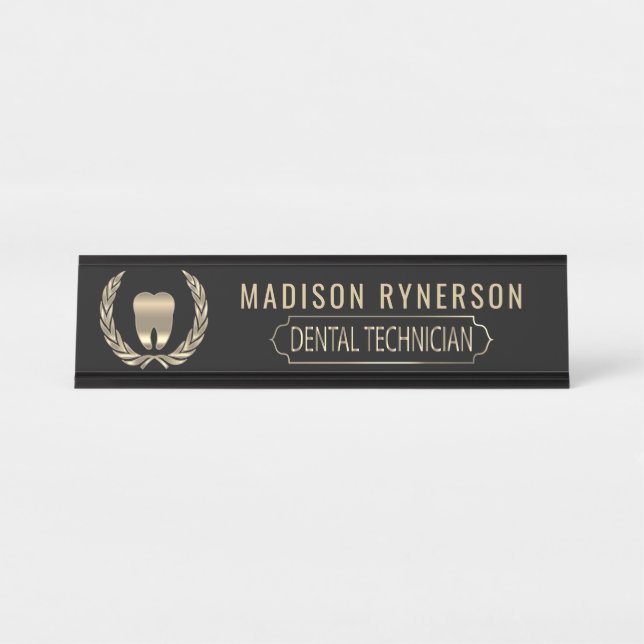 Dental Technician Desk Name Plate (Front)