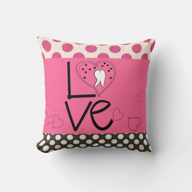 Dental Tooth Art Retirement Cushion (Front)