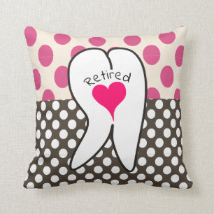 Dental Tooth Art Retirement Cushion