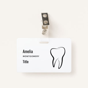 Dental Tooth Dentistry Clinic Medical ID Badge