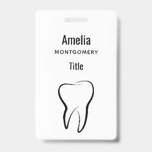 Dental Tooth Dentistry Clinic Medical ID Badge