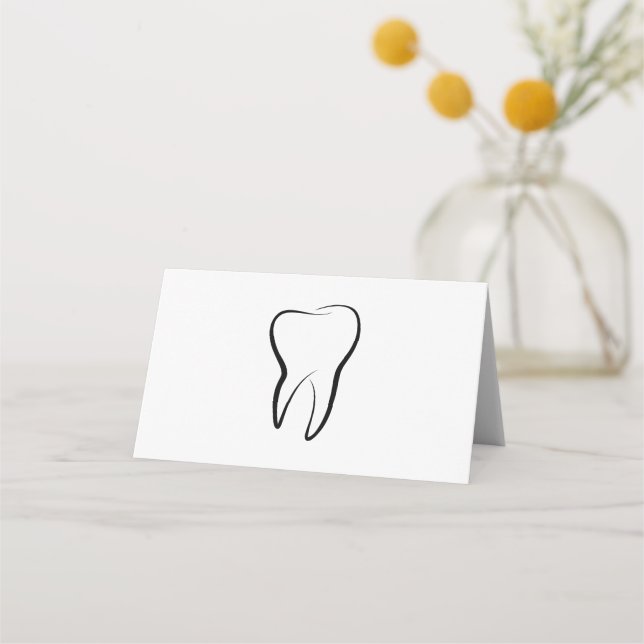 Dental Tooth Dentistry Clinic Oral Hygiene Blank Place Card (Front)