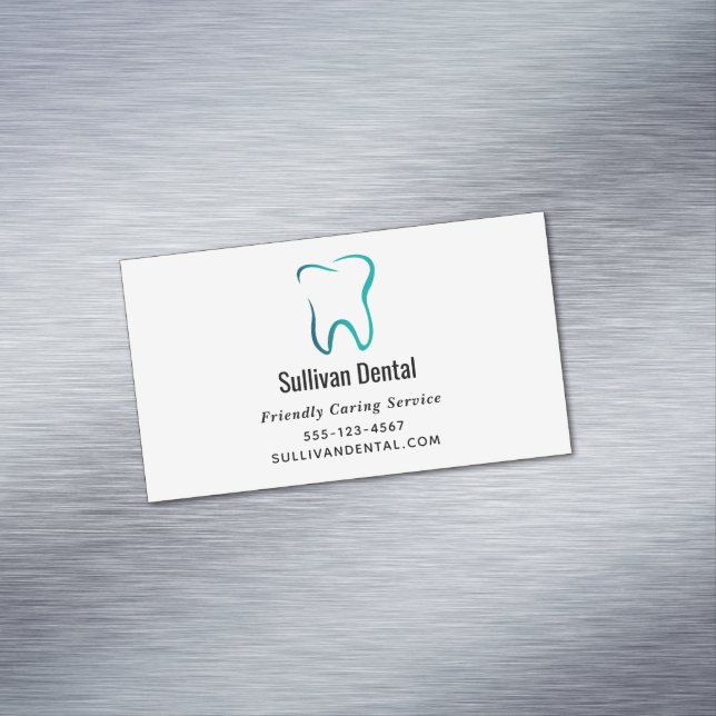 Dental Tooth Dentistry Medical Clinic Magnetic Business Card (In Situ)
