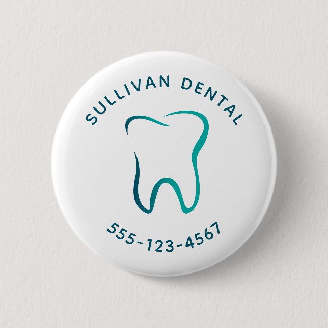 Dental Tooth Dentistry Medical Image Business 6 Cm Round Badge (Front)