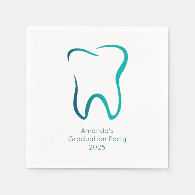 Dental Tooth Dentistry Medical Image Graduation Napkin (Front)