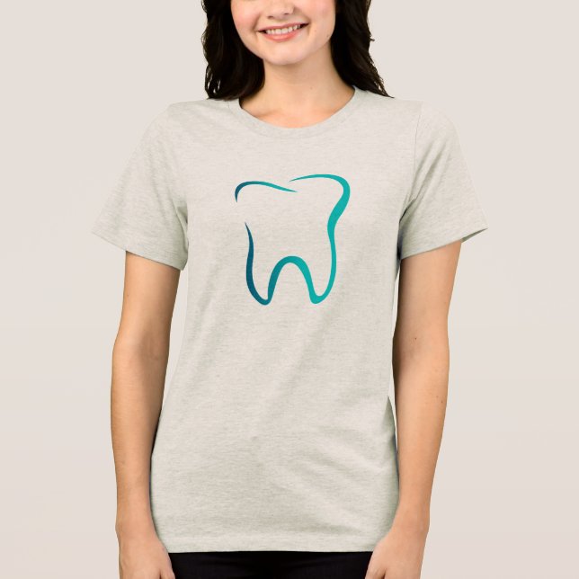 Dental Tooth Dentistry Medical Image Tri-Blend Shirt (Front)