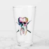 Dental Tooth Skull and Cross bones 16 oz shaker