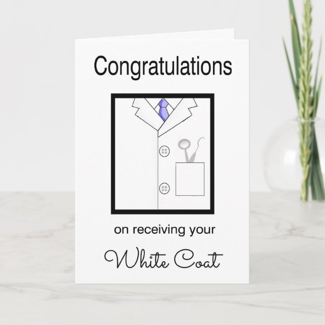 Dental White Coat Congratulations Card (Front)