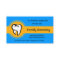 Dental White Tooth Bold Golden Yellow Stripe